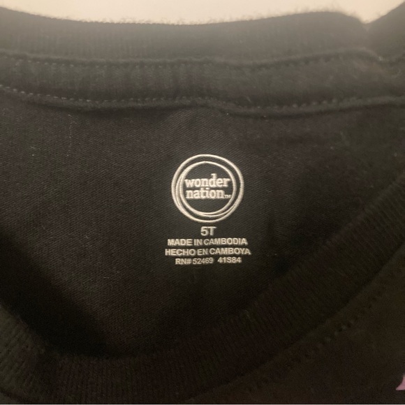Wonder Nation Black T-Shirt - Picture 3 of 3